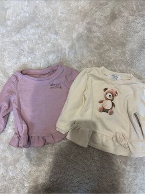 2 Long Sleeve Tops - 12M